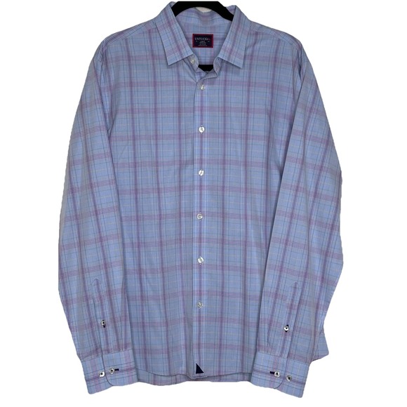 UNTUCKit Men's L Shirt Long Sleeve Casual Button Up Blue Multicolor Wrinklefree - Picture 1 of 5